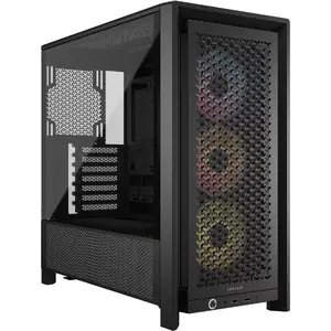 PC case CORSAIR FRAME 4000D RS ARGB Midi Tower Black — ATX/Micro-ATX/Mini-ITX, tempered glass, ARGB fans, up to 370 mm GPU