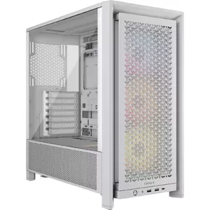 PC case CORSAIR FRAME 4000D RS ARGB Midi Tower White — tempered glass, ATX, 370 mm GPU support, ARGB fans, USB-C