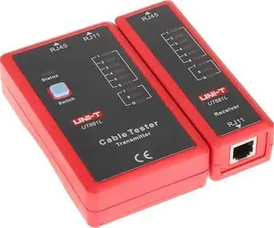 Тестер кабелей Unit UT681L для разъёмов RJ45 и RJ11, проверка целостности и распиновки