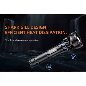 Flashlight Superfire L3 rechargeable 2700 lm, battery type 2×26650