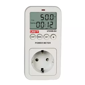 Enerģijas skaitītājs Unit UT230B-EU — sprieguma, strāvas un patērētās enerģijas mērīšana mājsaimniecības ierīcēm
