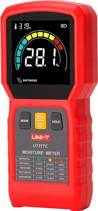 Mitrumamērītājs Unit UT377C krāsains ekrāns —