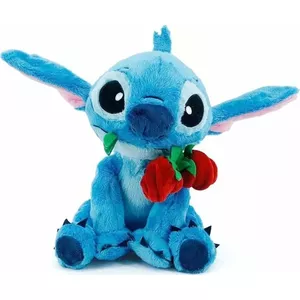 Mīkstā rotaļlieta SIMBA Disney Stitch ar rozīti, 25 cm