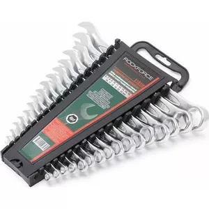 Hand wrenches set Forsage RF-5161H, 16-piece flat-ring combination wrenches 6–24 mm