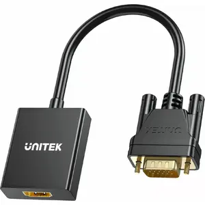 Видеоадаптер Unitek V1112ABK01 HDMI (гнездо) — D-Sub VGA (штекер) чёрный
