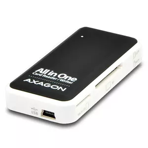Kārtas lasītājs AXAGON CRE-X1 USB 2.0 — CF, MMC, MS, MicroSD, 480 Mbit/s, melns/balts