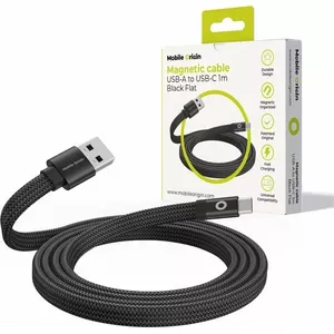 Кабель USB-A — USB-C MOBILE ORIGIN MCF-USBA-1M-BLK — 1 м, чёрный, для передачи данных и зарядки