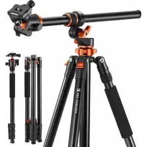 Stativa K&F Concept T254A7+BH-28L alumīnija vieglais ceļojumu statīvs ar bumbu galvu