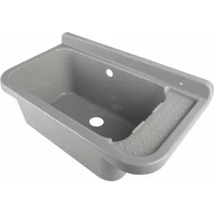 Kitchen sink Hydroland 1-bowl utility 60 x 34 cm (Hydroland ZLEW.60.SZ)