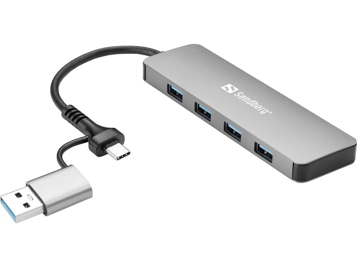 SANDBERG USB-C un USB-A uz 4