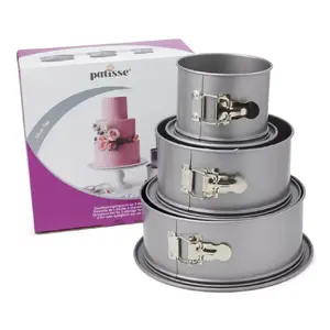 3-tier cake tin set Patisse SILVER-TOP — 3 round pans for layered cakes