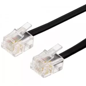 Helos 014050 telephone cable 3 m Black, Translucent