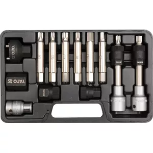 Набор бит YATO YT-0421 — 8 шт., шестигранные (метрические) и Torx (T40, T50), в коробке