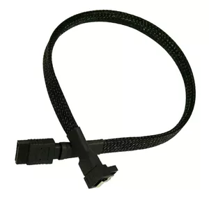 Nanoxia 0.45m, 2xSATAIII SATA cable SATA 7-pin Carbon