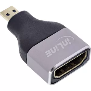 InLine 17991B HDMI A to Micro HDMI D Cable Gender Changer Black Grey