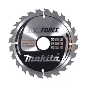 Диск пильный Makita B-32219, диаметр 165 мм, посадочное 30 мм, для дерева, 1 шт