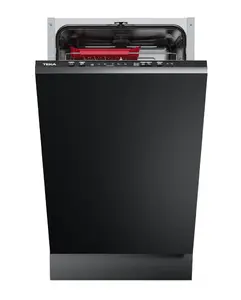 Fully built-in dishwasher Teka DFI 44850 with slimline 45 cm design, 10 place settings, 6 programs, energy class E, and AquaStop safety system