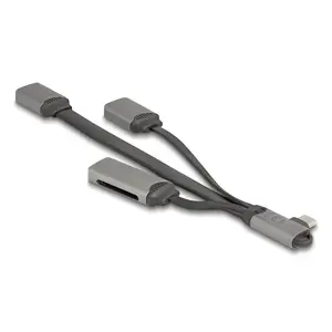 DeLOCK 64303 USB 3.2 Gen 1 Type-C хаб 5000 Mbit/s Серый
