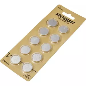 Poga šūnu akumulators Voltcraft CR2032 3V 220mAh litija