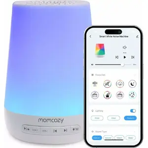 LED white noise lamp Momcozy WN02 Wi‑Fi Alexa support USB‑C power