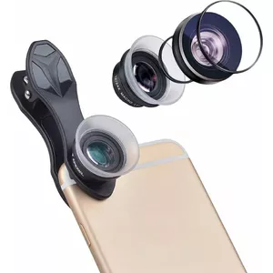 Apexel 2-in-1 Macro Lens Filter 12x/24x for Smartphones — compatible with Samsung, Huawei, Xiaomi, Sony, iPhone, Motorola, LG