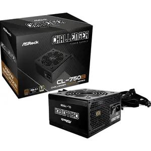 Блок питания ASRock Challenger CL-750B 750 Вт, 80 PLUS Bronze, ATX 2.52, вентилятор 120 мм