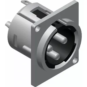Panel adapter Procab VC3MDL — 3‑pin male XLR panel connector