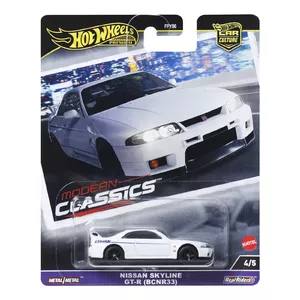 Die‑cast car MATTEL Hot Wheels Car Culture Modern Classics Nissan Skyline GT‑R (BCNR33) white, metal, age 3+