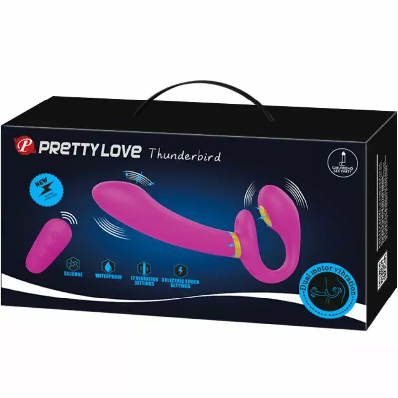 Страпон-вибратор Pretty Love Thunderbird Double Photo 7