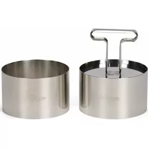 Patisse stainless steel pastry rings set 9 x 5.5 cm 3-piece