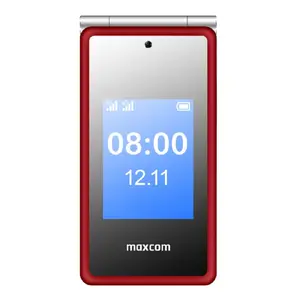 Телефон для пожилых MaxCom Comfort MM835 3.5" Раскладной 4G Две SIM Красный 1400 мАч