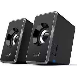 Computer speakers Genius SP-U125 2.0, 3W, 3.5 mm jack (USB power), 150 Hz–20 kHz, volume control, black-gray