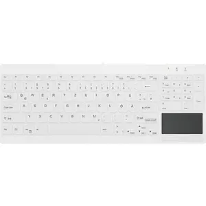 Компактная USB QWERTY медицинская клавиатура Cherry AK-C7412F с интегрированным тачпадом