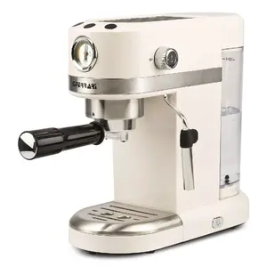Espresso machine G3FERRARI Amarcord semi-auto — 1.4 L water tank, 1465 W, 2-cup capacity, ground coffee input, analog display, cream
