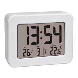 Quartz alarm clock TFA-Dostmann 60.2044.02 White LCD Battery