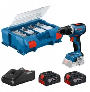 Аккумуляторная дрель-шуруповёрт Bosch GSR 18V-65, 18 В, в комплекте 2×4.0 А·ч и кейс L-Boxx