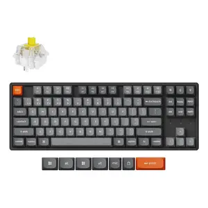 Mechanical keyboard Keychron K8 Max 80% (87 keys) Wired USB + RF Wireless + Bluetooth, RGB, Black