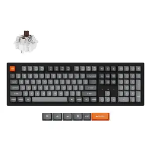 Механическая полноразмерная клавиатура Keychron K10 Max QMK — USB + RF беспроводная + Bluetooth, 108 клавиш, RGB, чёрная