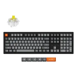 Механическая полноразмерная клавиатура Keychron K10 Max QMK — USB, RF, Bluetooth, 108 клавиш, RGB, чёрная