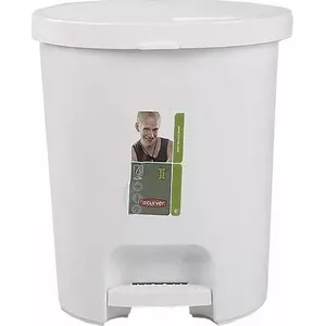 Atkritumu tvertne Curver ar pedāli 25 L balta, modelis CUR000205
