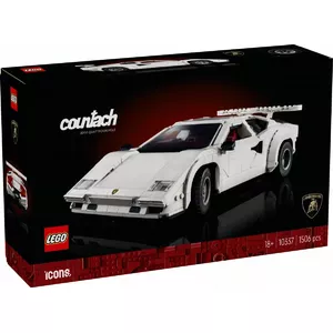 LEGO Icons building set Lamborghini Countach 5000 Quattrovalvole 10337 — display model, 1,506 pieces, 340×90×160 mm