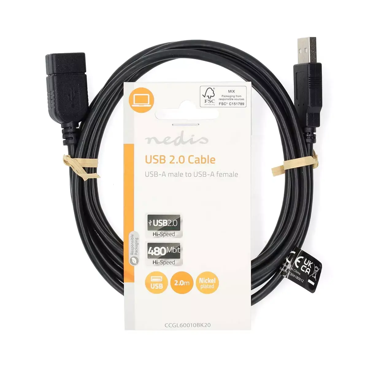 USB кабель Nedis CCGL60010BK20 Photo 3