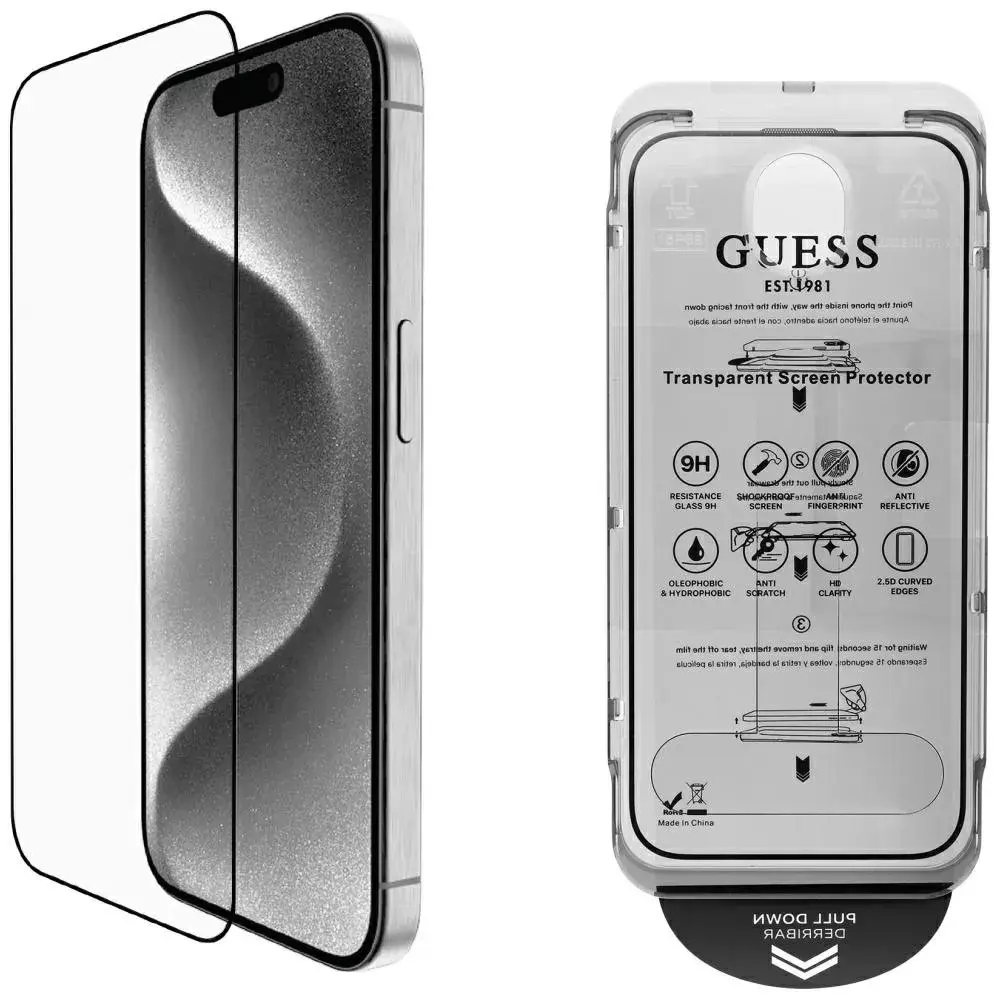 GUESS 2-in-1 screen & camera glass for iPhone 16 Pro Max Photo 4