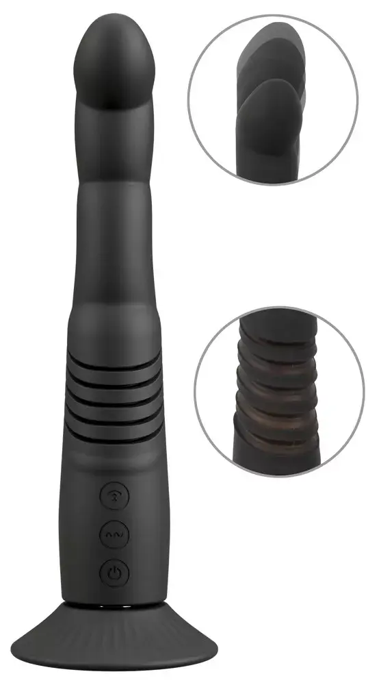 Вибратор Couples Choice Silicone фиолетовый — толкающий G/P Photo 2