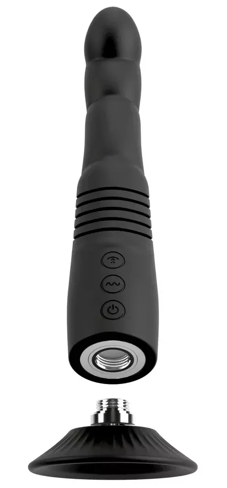 Вибратор Couples Choice Silicone фиолетовый — толкающий G/P Photo 3