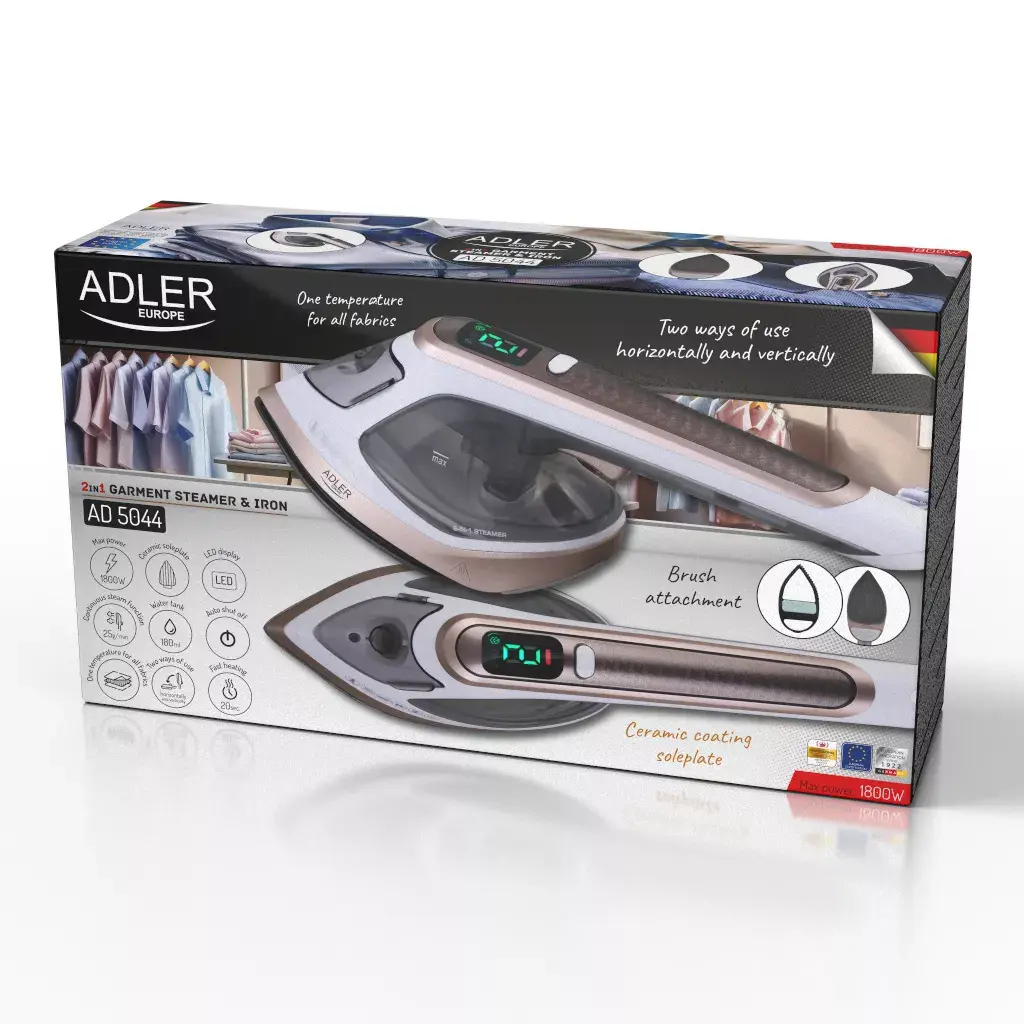 Apģērbu tvaicētājs un gludeklis Adler AD 5044 Photo 3