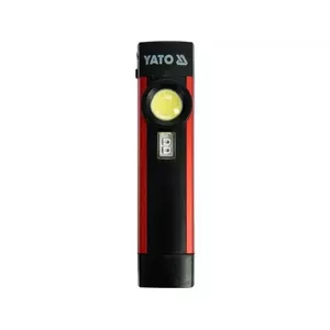 Rokas darba lukturis YATO YT-08580, LED 5 W, 200 lm, 2000 mAh iebūvējama akumulators, ABS/alumīnijs, sarkans/melns