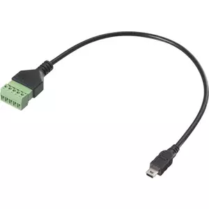USB 2.0 adapter cable Renkforce RF-6443960 with 1× Mini-B connector and 1× clamp connection