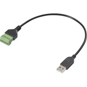 USB 2.0 adapter cable Renkforce RF-6443966 — 1x Type A connector to 1x terminal connection, 30 cm