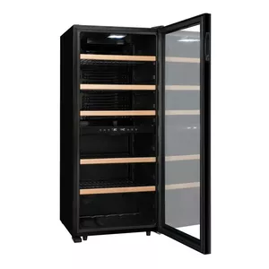 Винный шкаф La Sommelière LS102DZBLACK двухзонный напольный, 102 бутылки, чёрный